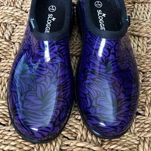 Sloggers Waterproof Casual Floral Purple Gardening & Rain Shoes Women’s Size 8